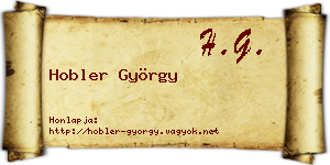 Hobler György névjegykártya