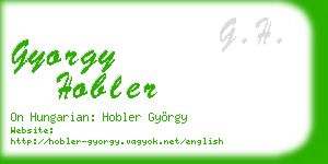 gyorgy hobler business card